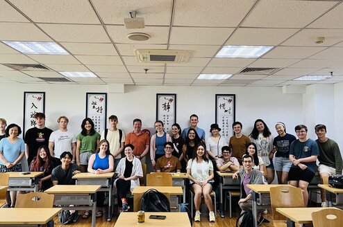 CET Beijing students in a classroom together