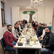 Iftar with friends at the center