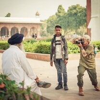 Me photographing the locals, India, 2024