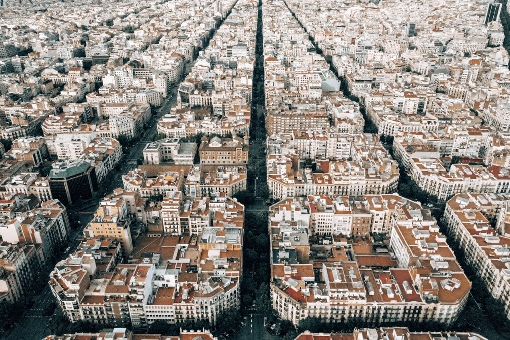 Study Abroad in Barcelona Aerial view of the architecture of Barcelona